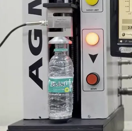 PET bottle crush test — view 2