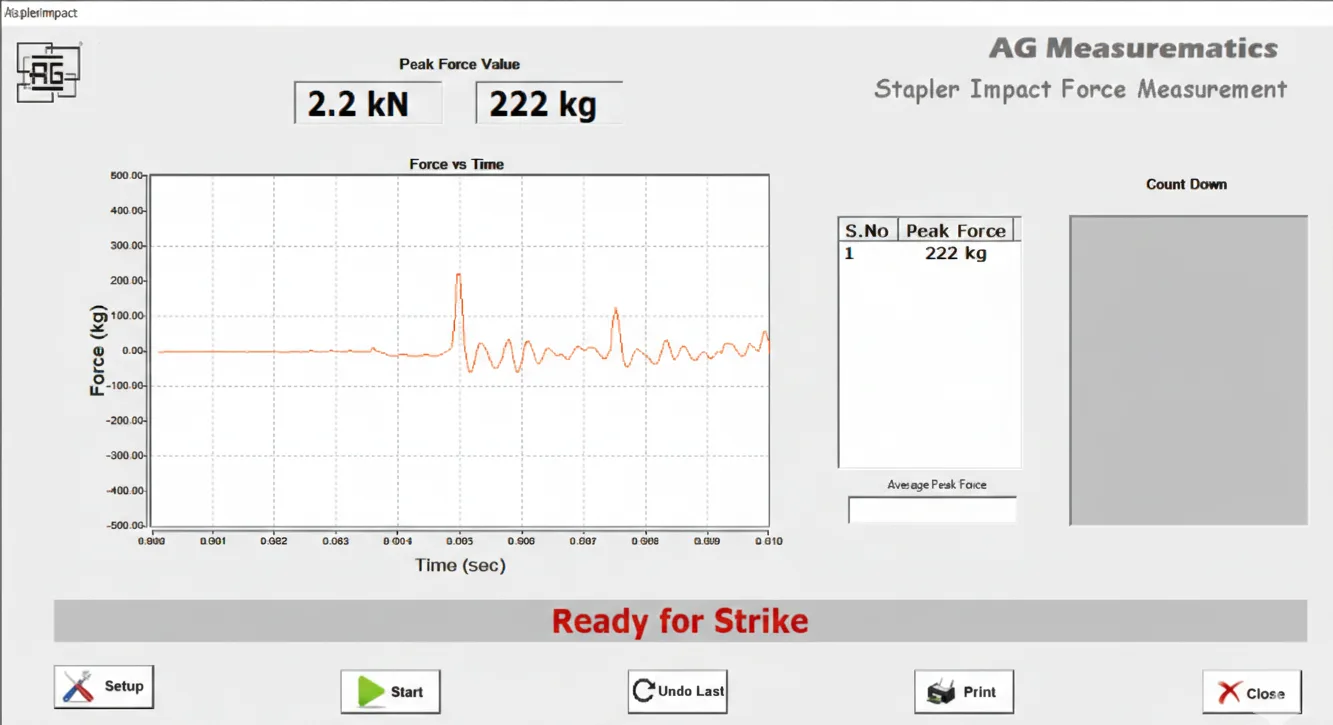 Tacker data logging software screenshot